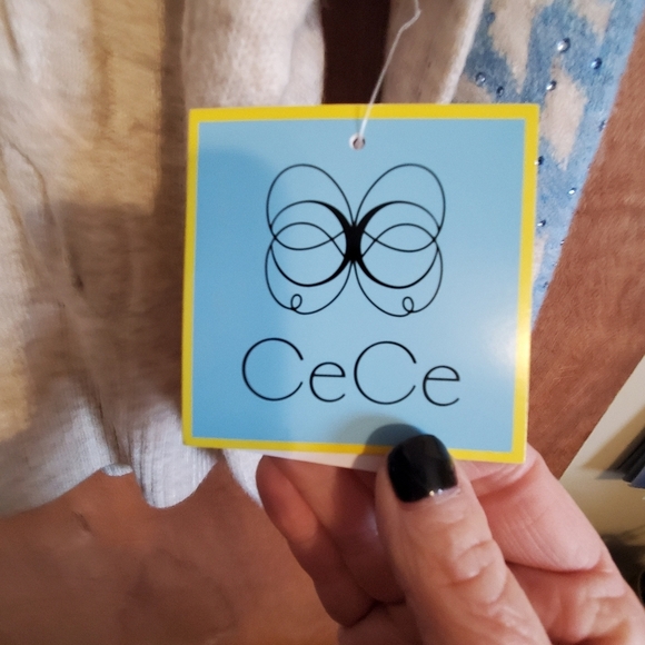 CECE TURTLENECK HEATHERED. LARGE. NWT. SNOWFLAKES - Picture 4 of 9